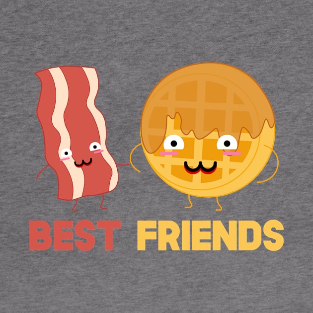 Bacon and Waffles Best Friends Matching Couple by SusurrationStudio